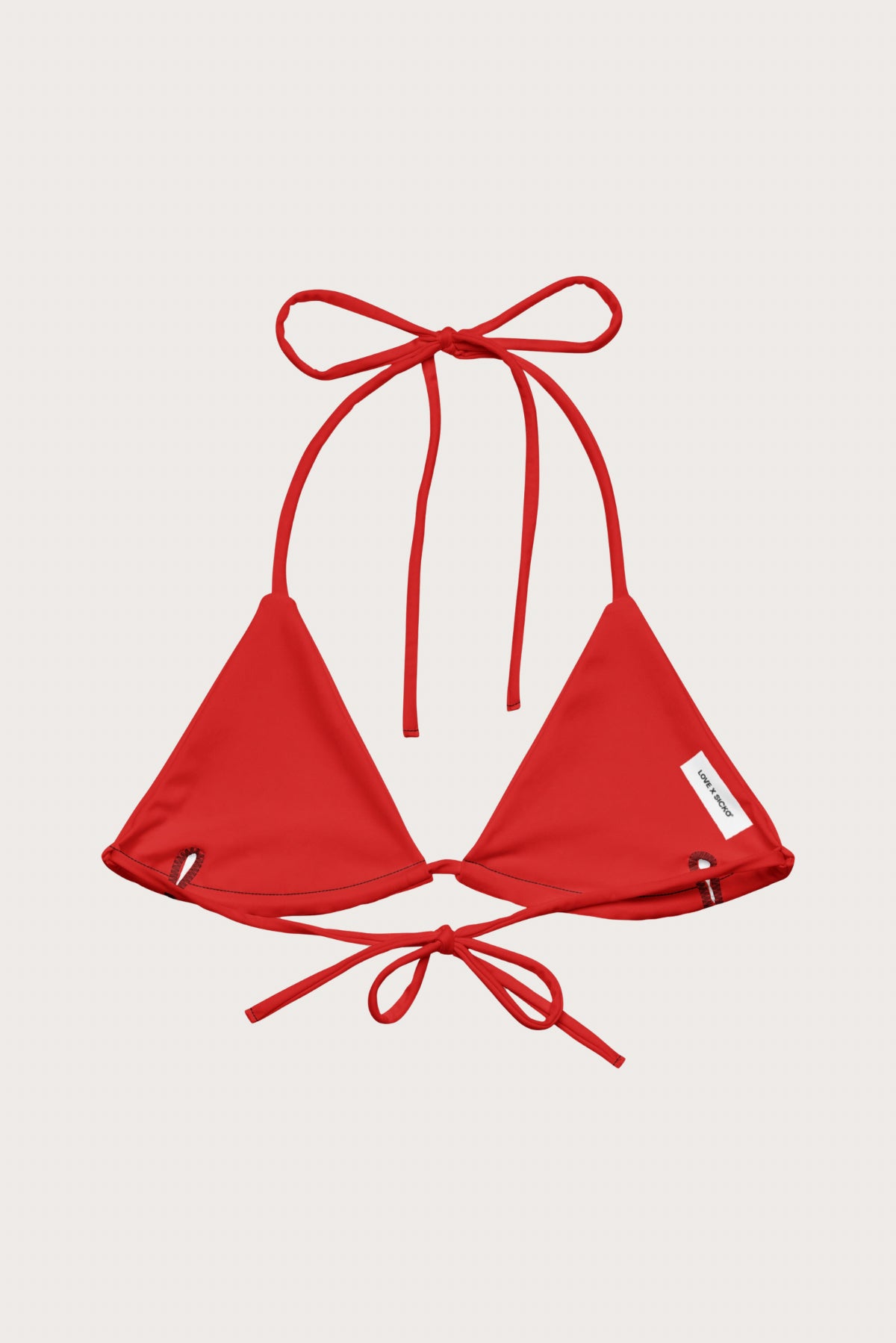 Red String Bikini Top