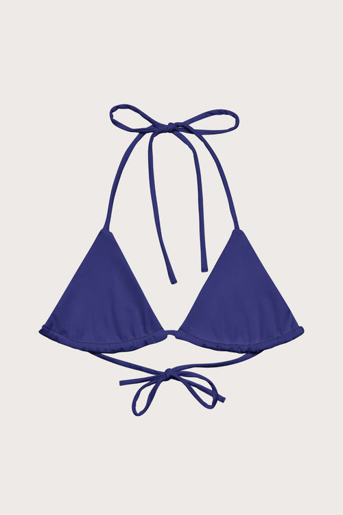 Blue String Bikini Top