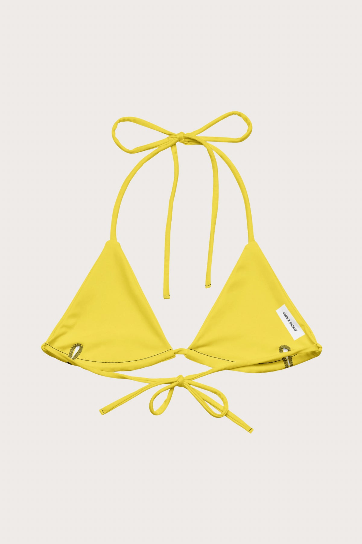 Yellow String Bikini Top