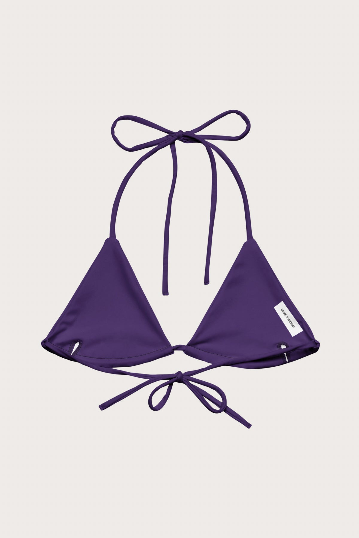Purple String Bikini Top