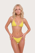 Yellow String Bikini Top