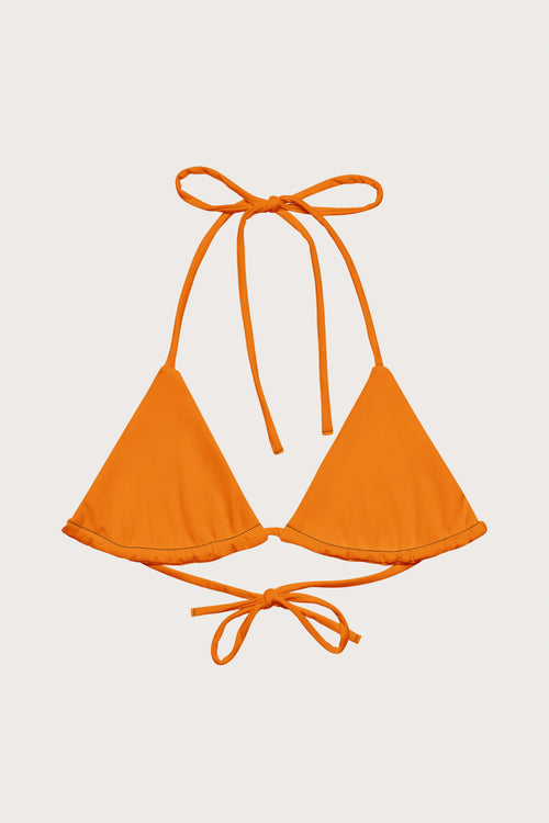 Orange String Bikini Top
