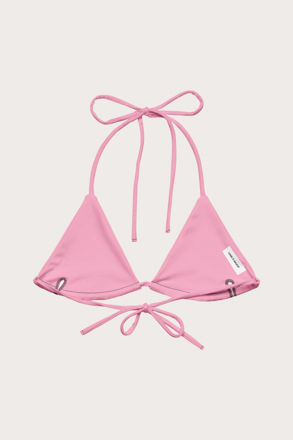 Pink String Bikini Top