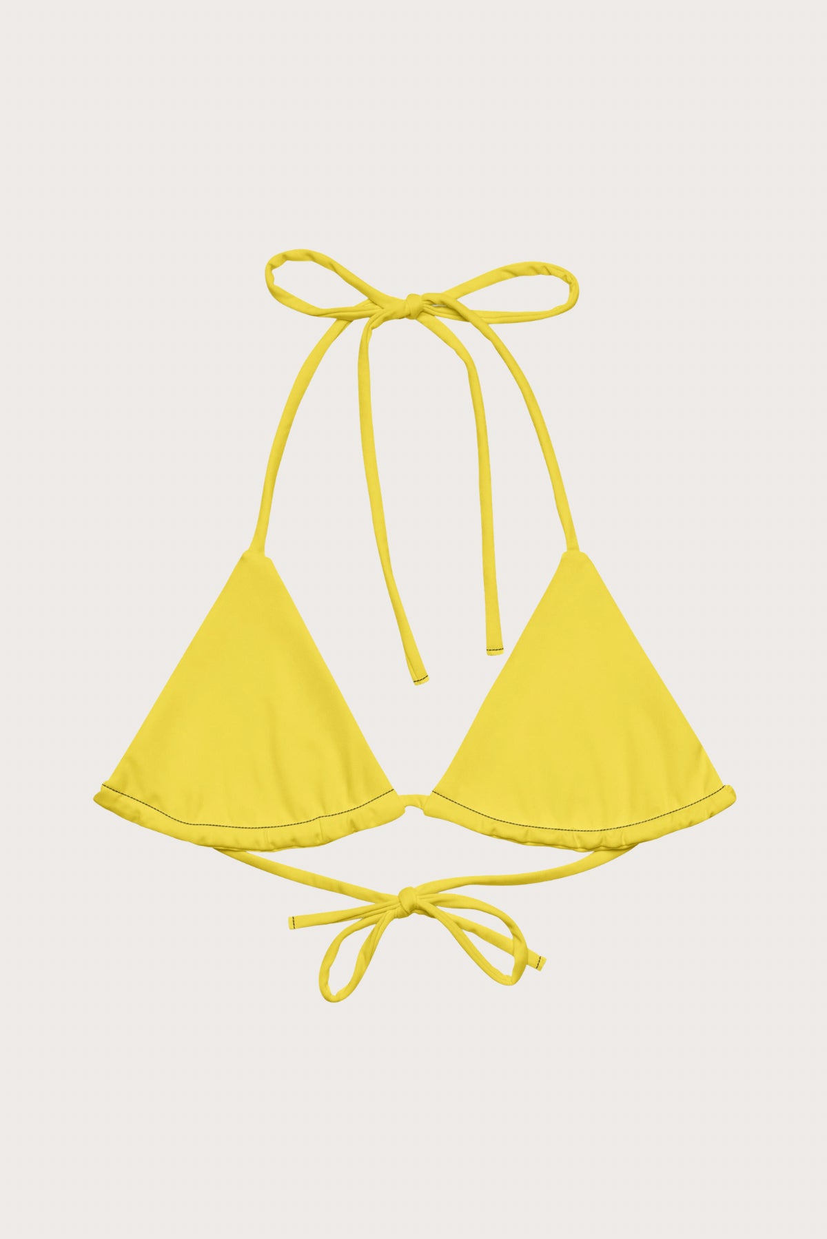 Yellow String Bikini Top