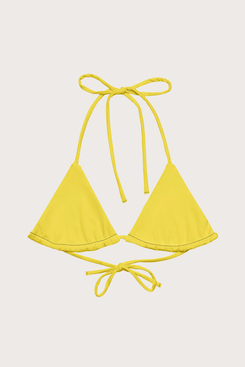 Yellow String Bikini Top
