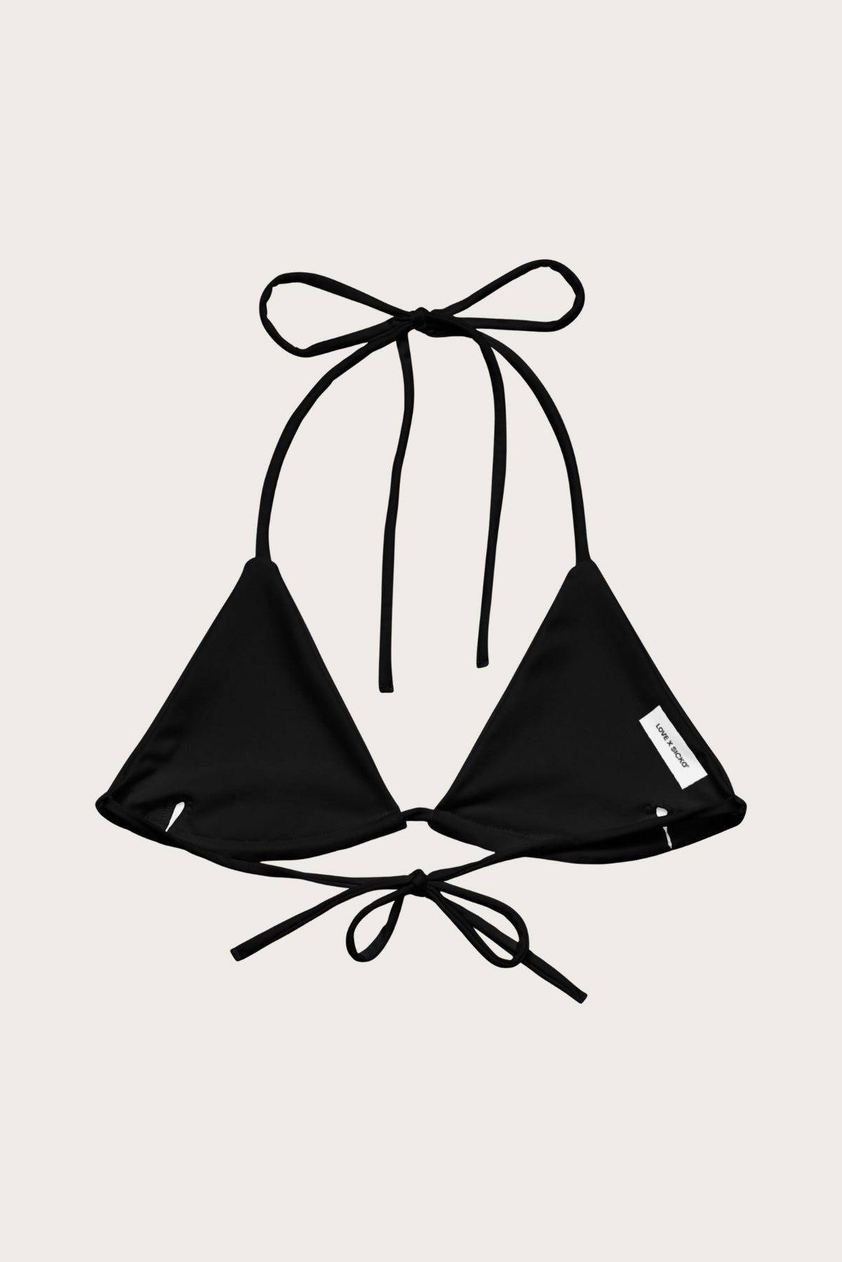 Black String Bikini Top