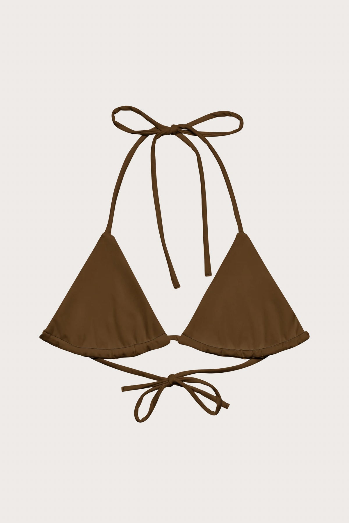 Brown String Bikini Top